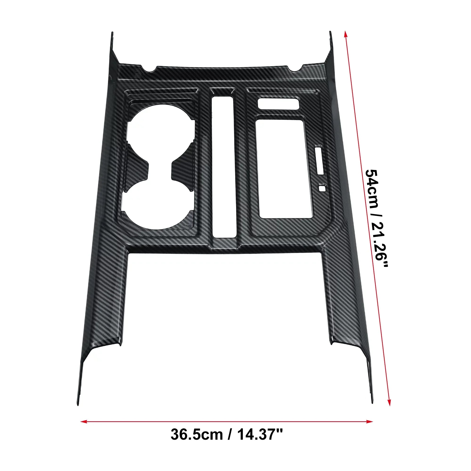2017 2018 Console Shift 2019 2016 2015 Cover F-150 for Car Fiber Trim Gear Pattern Black Carbon Holder Center Cup