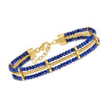 Adult 18kt Ross-Simons Sterling, Snake-Chain Lapis Over Bead and Bracelet Women's, in Gold