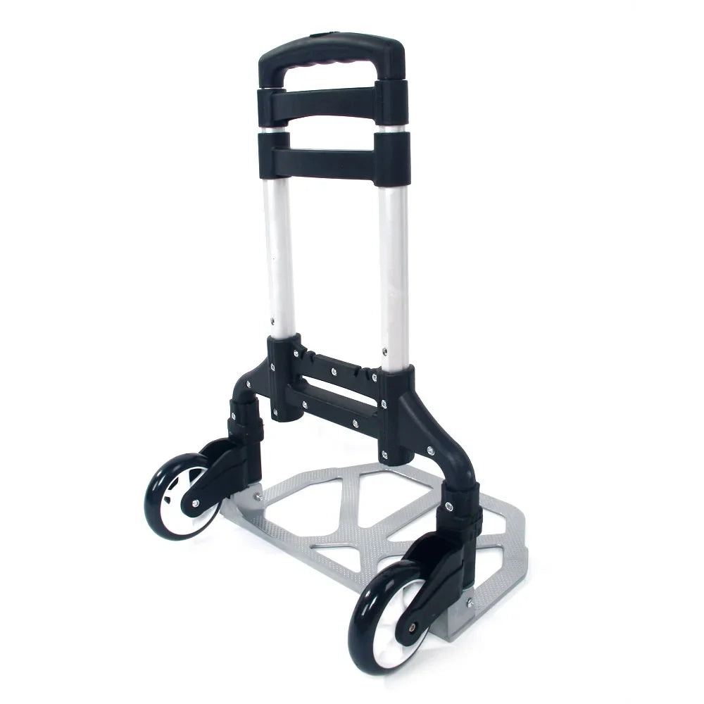 Foldable Portable Luggage, Telescopic with GoDecor Trolley, Black for Rod, Carry