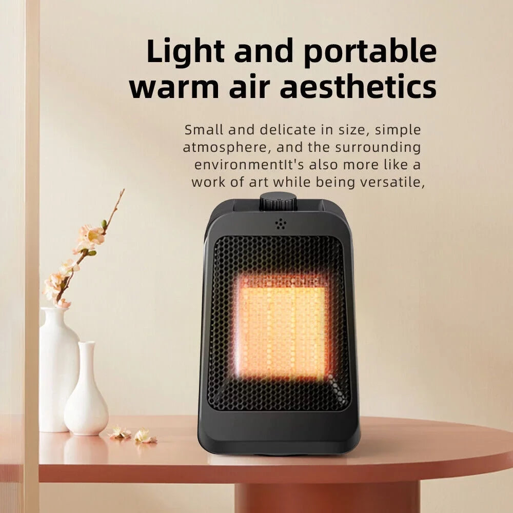 Black Heater Keep Portable and Home Space 3 Adjustable Anywhere Thermostat, - - Modes Heater Warm JahyShow Office -
