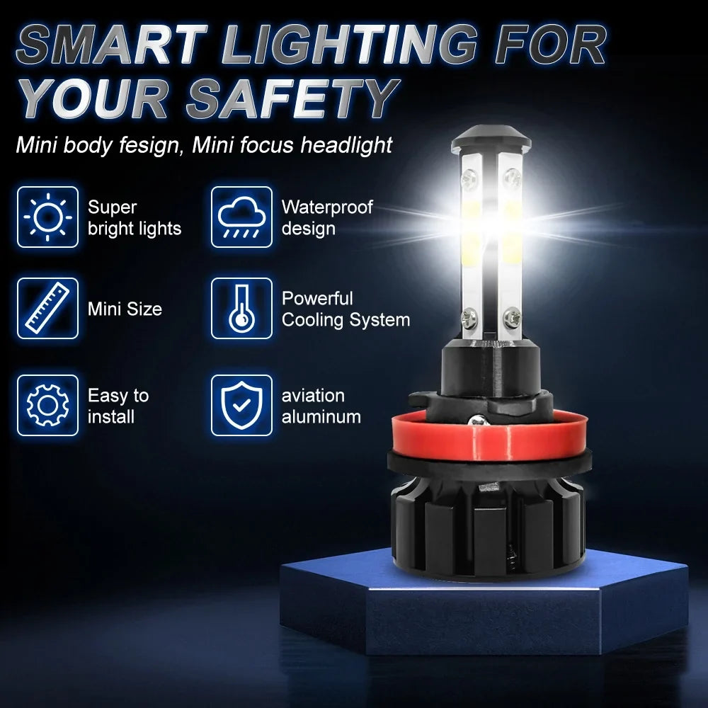 LED 2017 Toyota 2018 2020 H11 H11 2016 BMZONCC Light 2019 Bulbs Fog for 2015 Combo Headlight 4Runner 2010-2014 9005