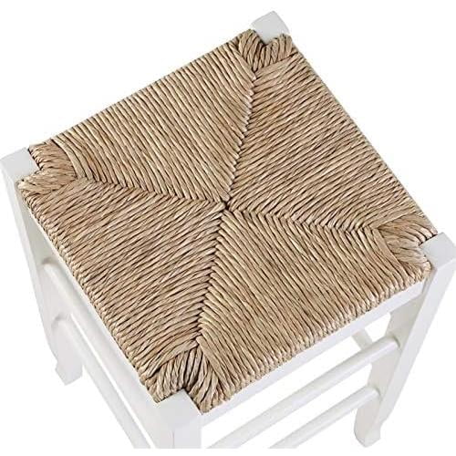 Stool Of Rush 2 Stationary White 29" In Square - Bar Set