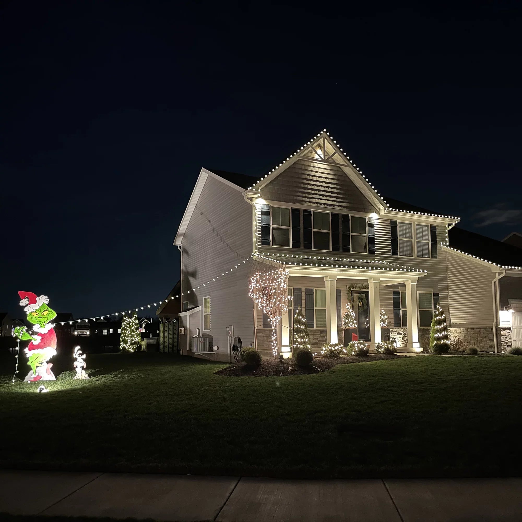 Green LED Wire C9 Faceted White Christmas Lights, Northlight 66ft Warm 100ct