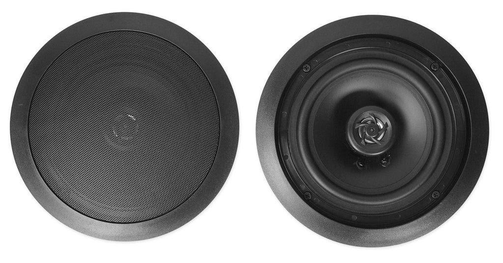 6) Black 6.5" Receiver+(12) Zone, 6000w Theater Speakers Ceiling Bluetooth Home