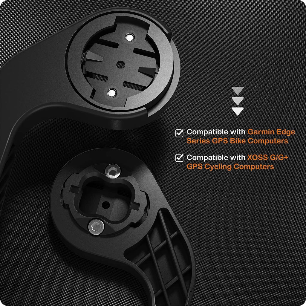 with Garmin Mount to Edge Friction Bike Adapter and Flush Flange Out GPS Quarter-Turn Compatible Front Mount