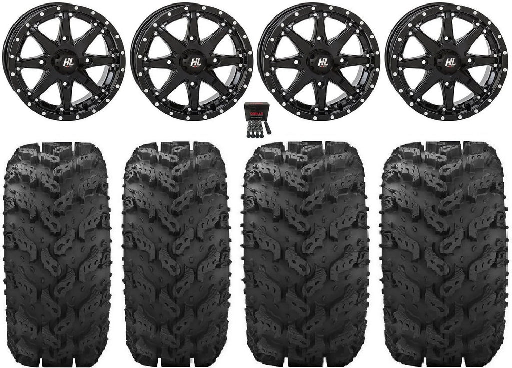 FXT 14" Reptile Pro High 26" Kawasaki Tires Wheels Lifter HL10 Mule Black