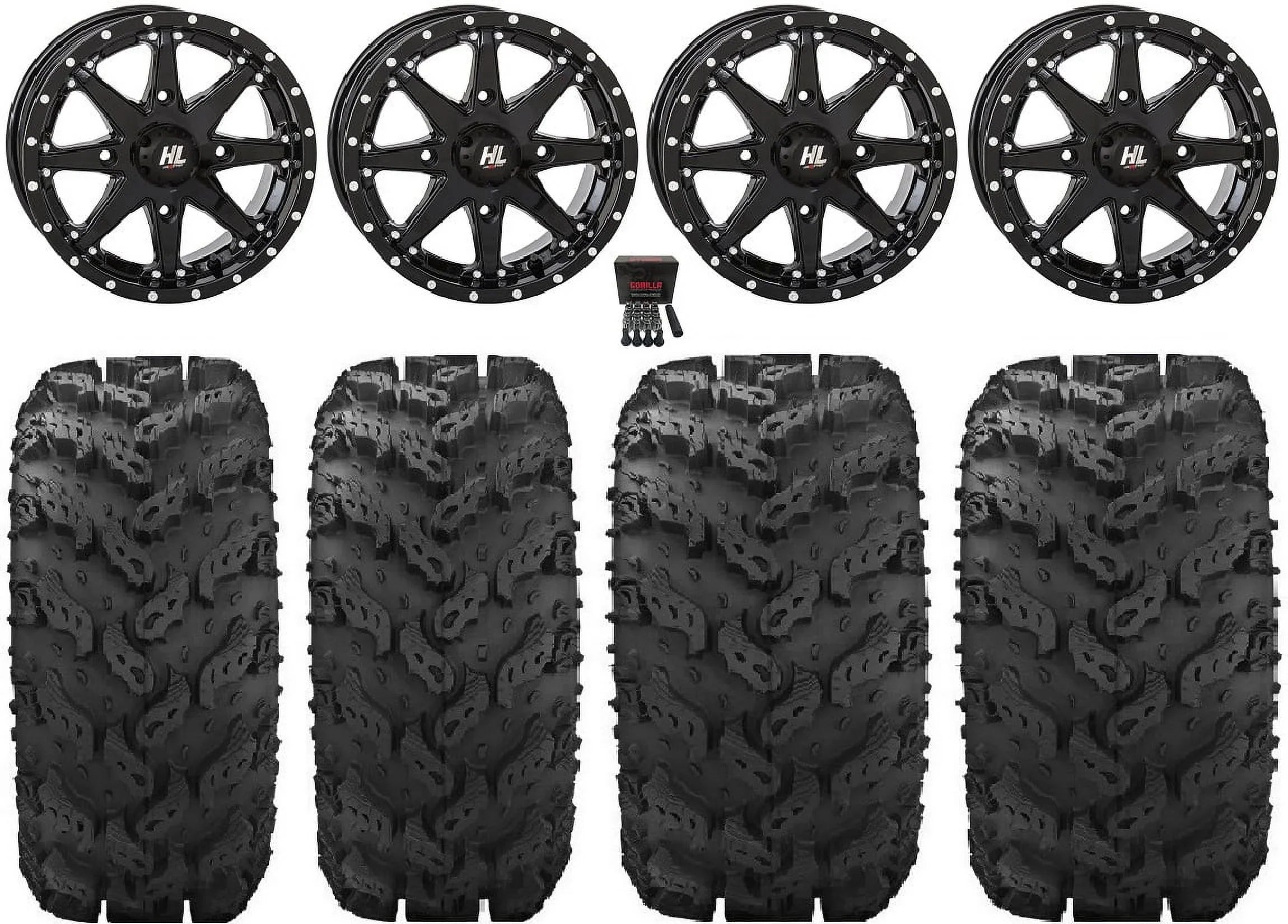 FXT 14" Reptile Pro High 26" Kawasaki Tires Wheels Lifter HL10 Mule Black