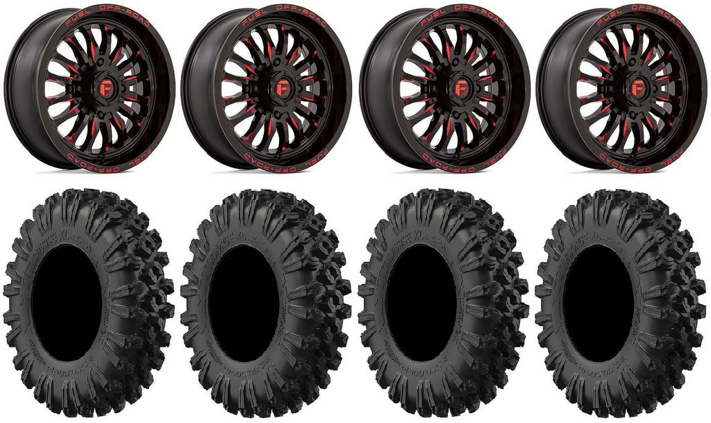 Mule Kawasaki ARC Teryx MotoRavage Fuel Tires XL 40" Wheels Red 18"