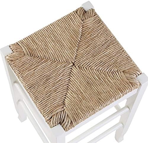 Stool Of Rush 2 Stationary White 29" In Square - Bar Set