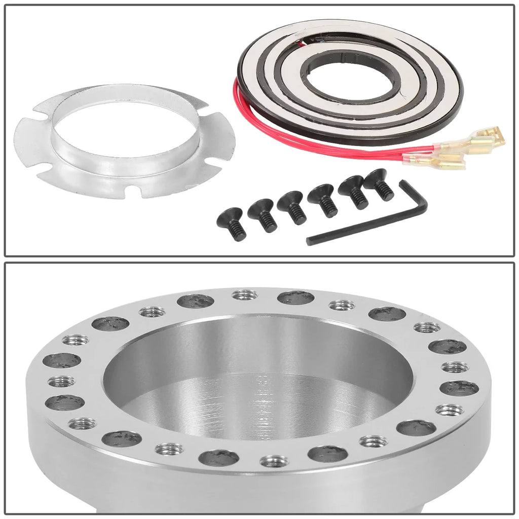 Mustang DNA 6-Bolt Motoring Steering Wheel 2006 Adaptor 1984 Hub Kit Ranger Silver Pattern HUB-ZTL-9061-SL For to Aluminum Boss Billet Thunderbird