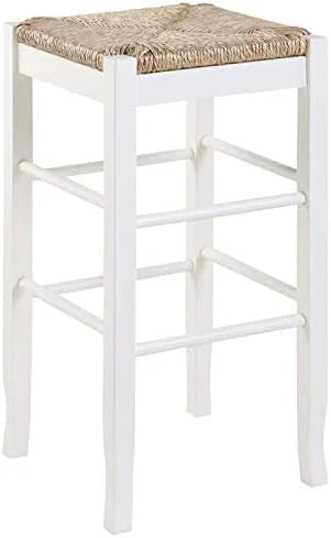 Stool Of Rush 2 Stationary White 29" In Square - Bar Set