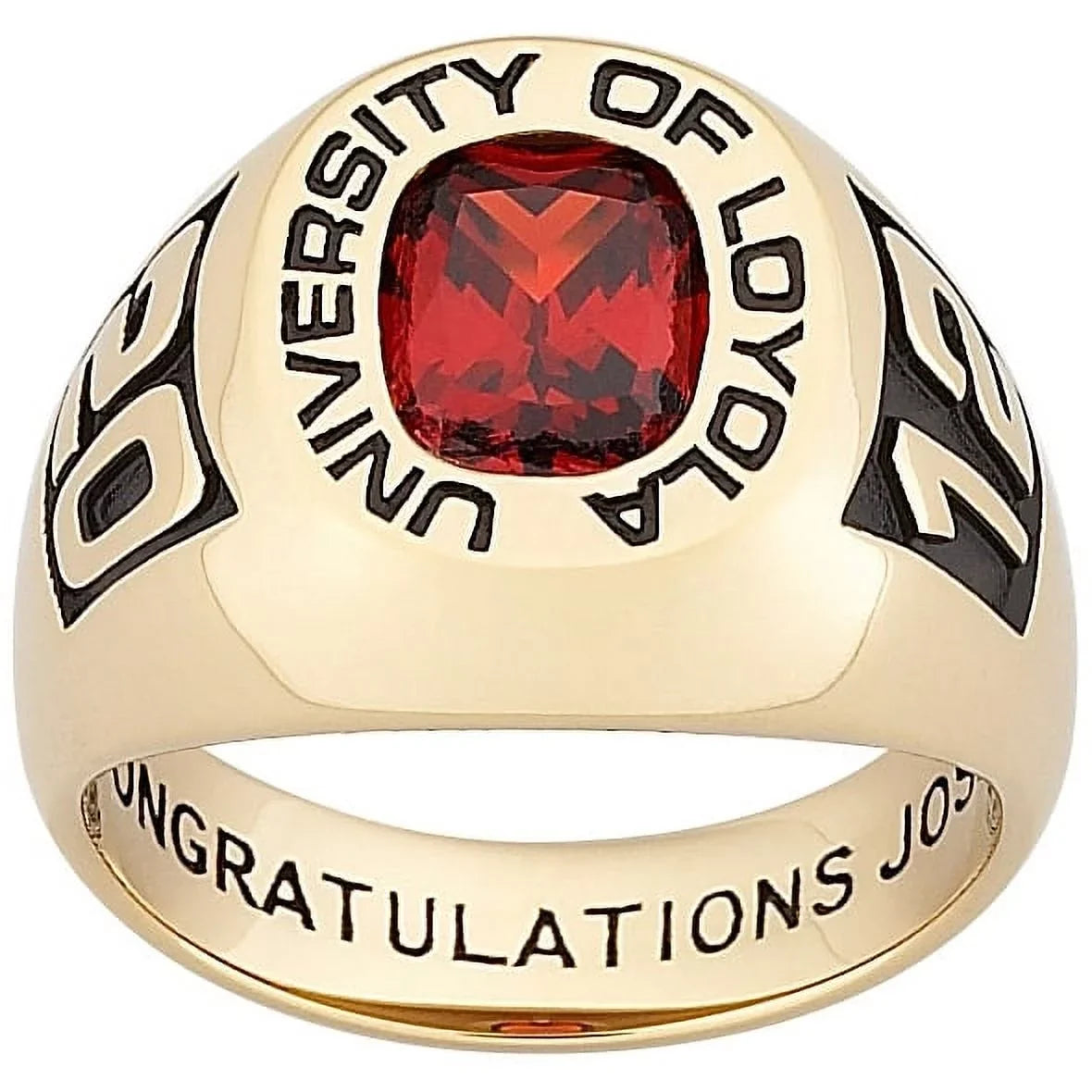 Embossed Classic Men's Personalized, College High Order Ring or School for Now Silver, Class Sterling Freestyle, Graduation,