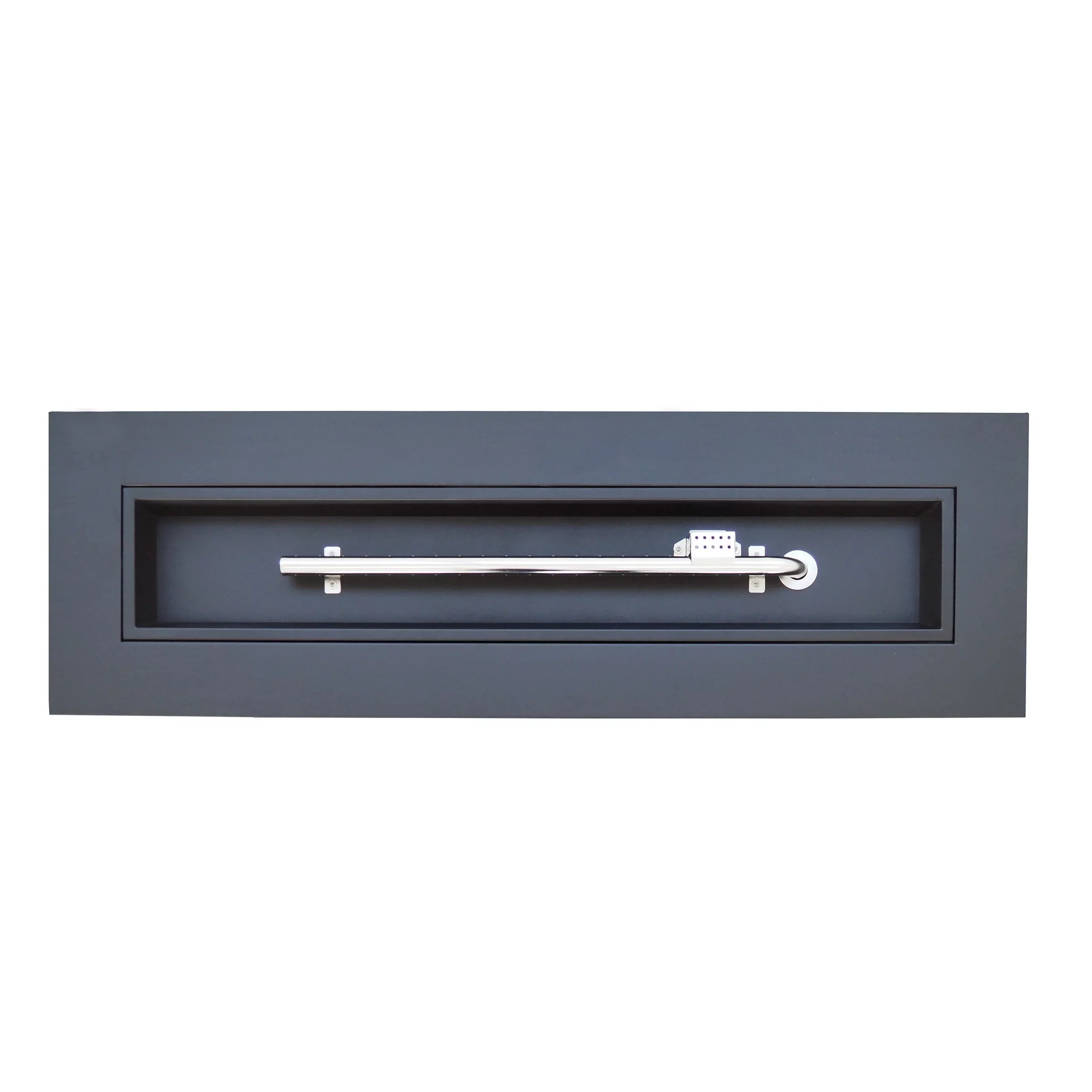 Grey Iron exterior Reign Rectangular Gas Dark Pit , Fire