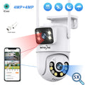4K Full Camera INTELIVE Powered Security Way Night Surveillance Two Camera Vision Floodlight, Wireless Home Color Camera, Rechargeable exterior with Deduction Human Voice with