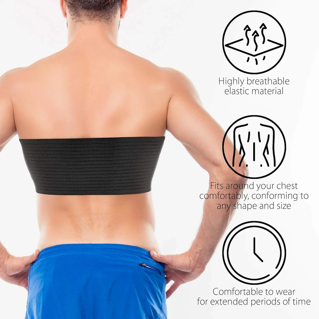 of Dislocated / Post-Surgery Chest Broken Wrap Comppression Cracked, Black 6.25" ACOX5226-BK-3XL 3XL ORTONYX Unisex Plus Brace Fractured, Rib Elastic Rehabilitation - Belt dimension - Ribs Aid Support