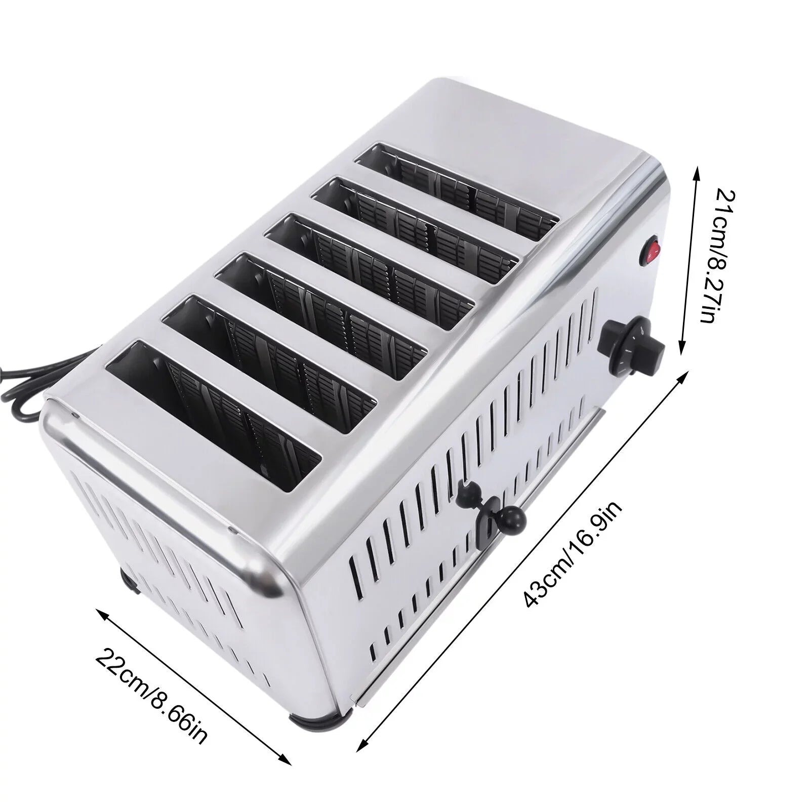 Toaster Electric Toaster TFCFL Machine Bagel 6-Slice Toaster 1680W Bread Commercial