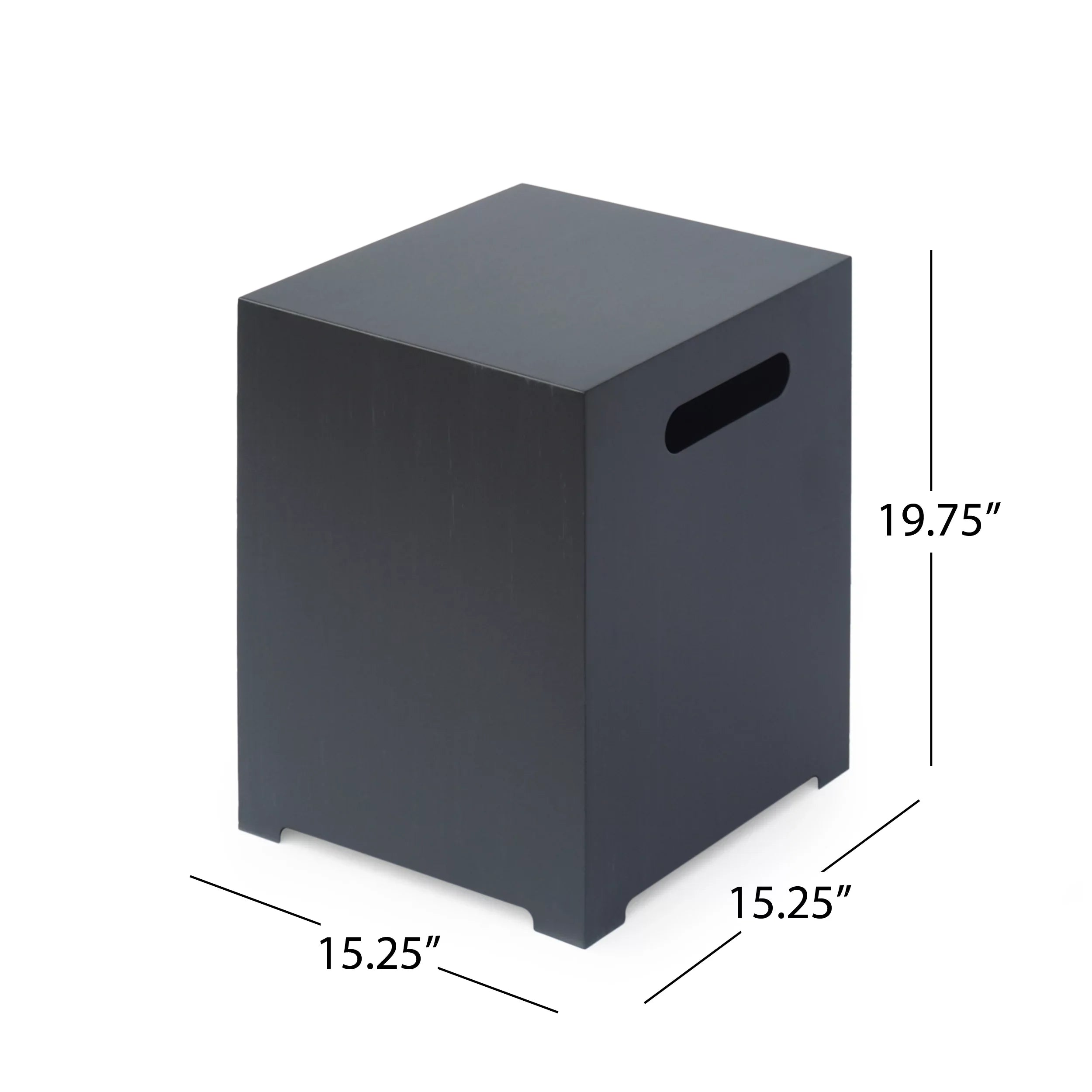 Grey Iron exterior Reign Rectangular Gas Dark Pit , Fire
