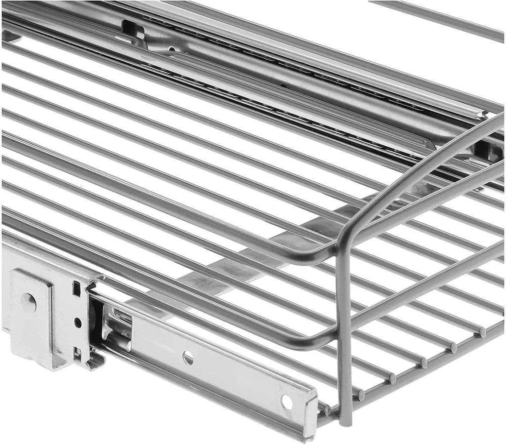 in. H W RS-MUB-11-FN in. Knape Organizer 20 x 5 in. Silver in Basket & Vogt x D Pull-Out Multi-Use Cabinet 12
