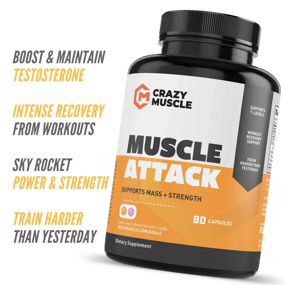 Supplement with Capsules 90 Building Keto Attack: - Muscle Muscle Crazy by Muscle DHEA