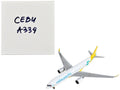 A330-900 by White Yellow Diecast Airbus GeminiJets and Commercial "Cebu Airplane Pacific" Aircraft Model 1/400