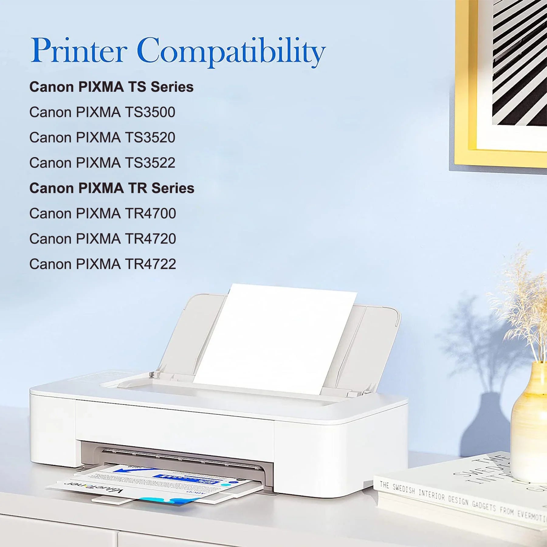 with TR4720 275XL 275 TR4722 Ink Canon TS3500 Compatible TS3520 TS3522 PG-275 PIXMA Printer(Black,2 Canon TR4700 Cartridge Ink Pack) for