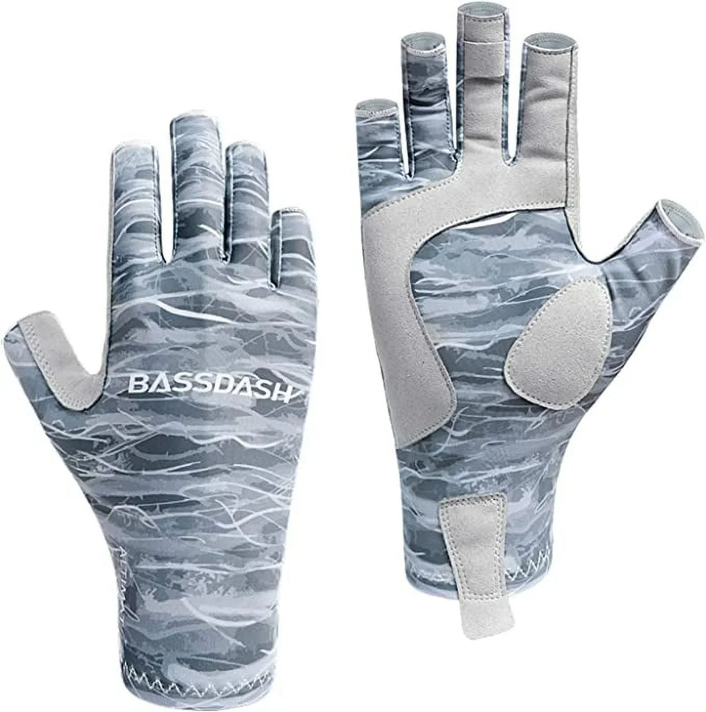Cycling Paddling BASSDASH 50+ ALTIMATE Men���s Shooting Training Gloves Driving Protection Kayaking UPF Sun Fishing Hunting UV for Fingerless Gloves Women���s Hiking