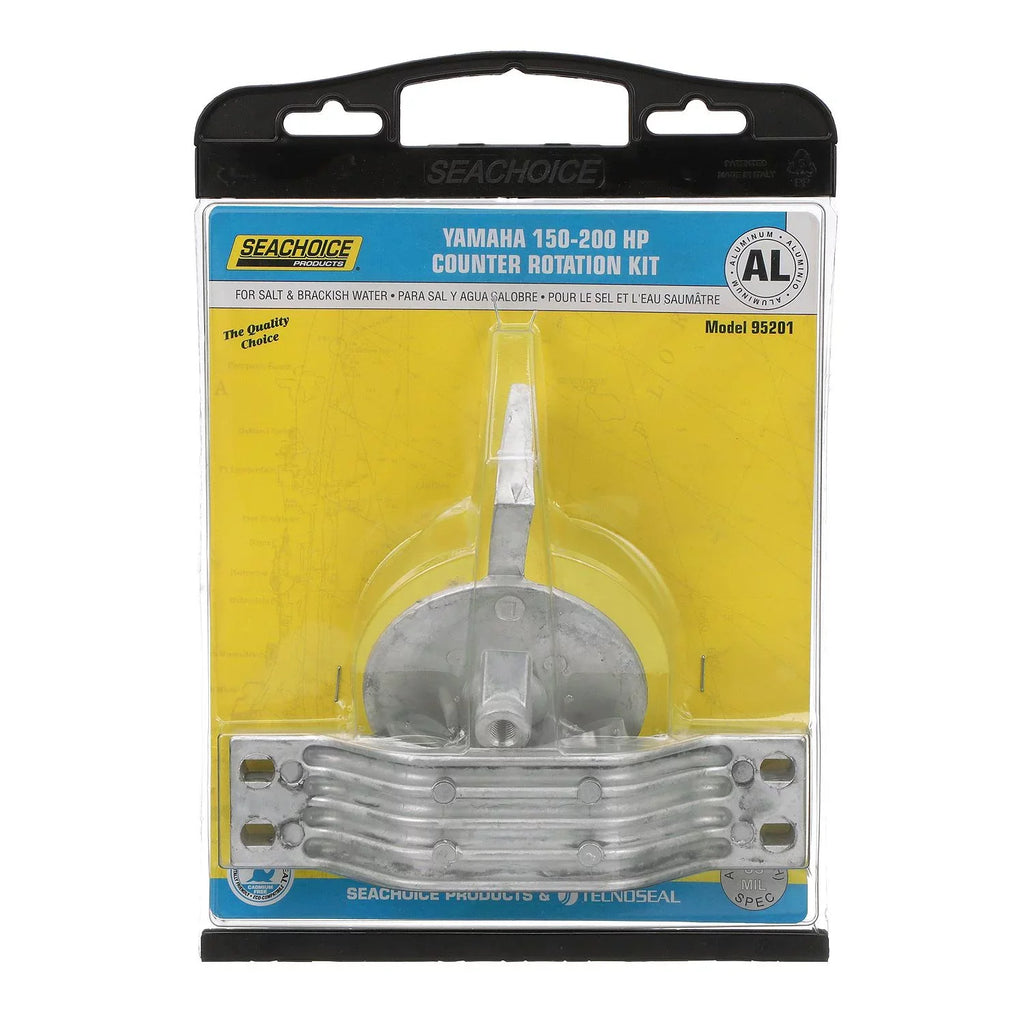 Yamaha Anode Aluminum, Counter Seachoice Cadmium-Free, Rotating, Friendly Kit, 150-200hp Environmentally