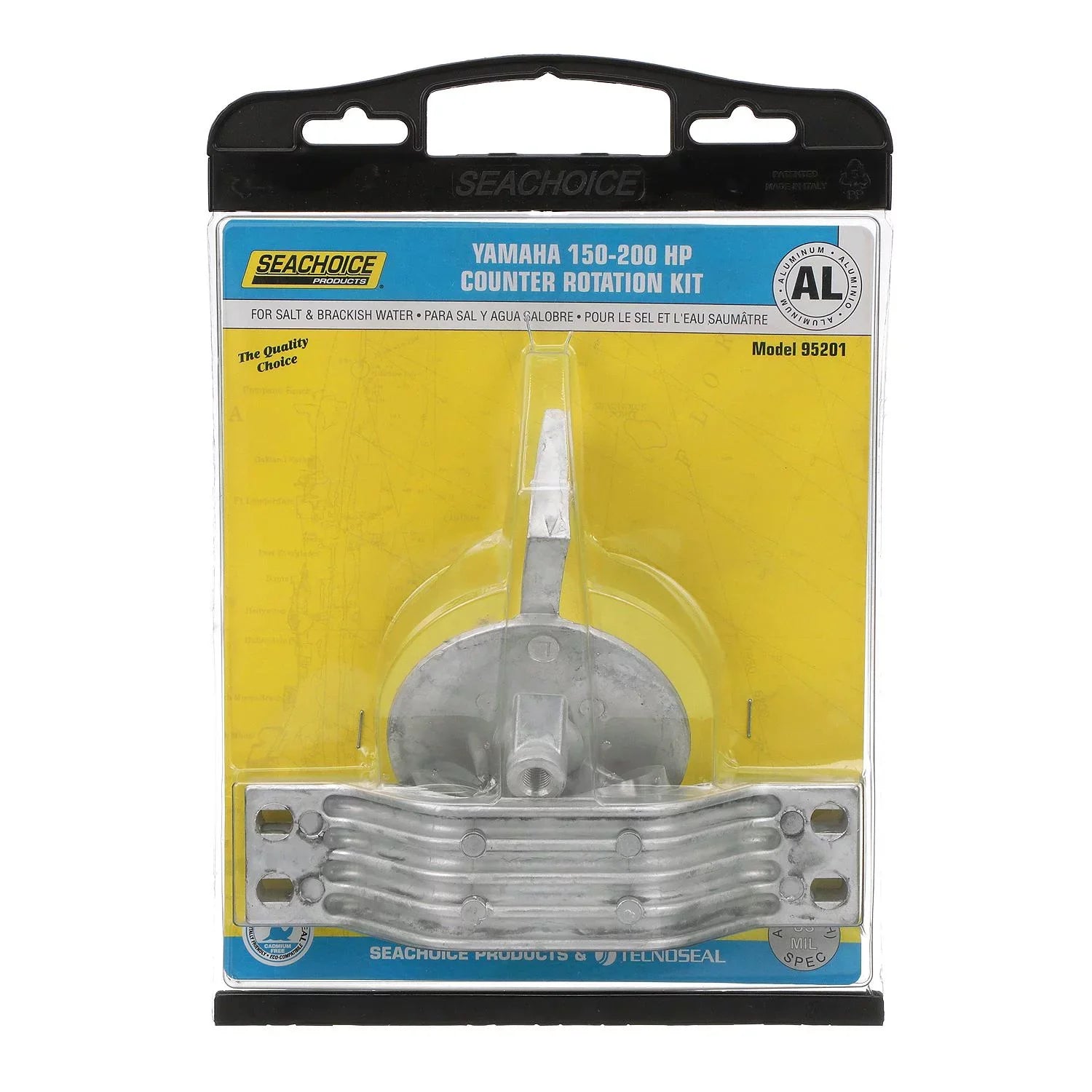 Yamaha Anode Aluminum, Counter Seachoice Cadmium-Free, Rotating, Friendly Kit, 150-200hp Environmentally