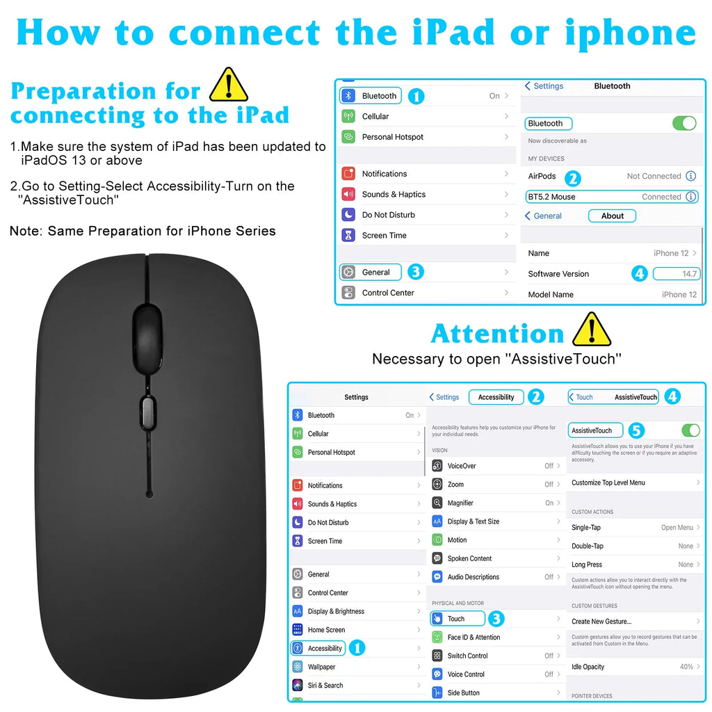 Bluetooth Rechargeable Ergonomic Black Enabled Ultra Combo Bluetooth Pro and Mouse Keyboard Keyboard All - Slim and Axon 30 5G and Mac/Tablet/iPad/PC/Laptop ZTE Onyx Full-dimension Mouse for