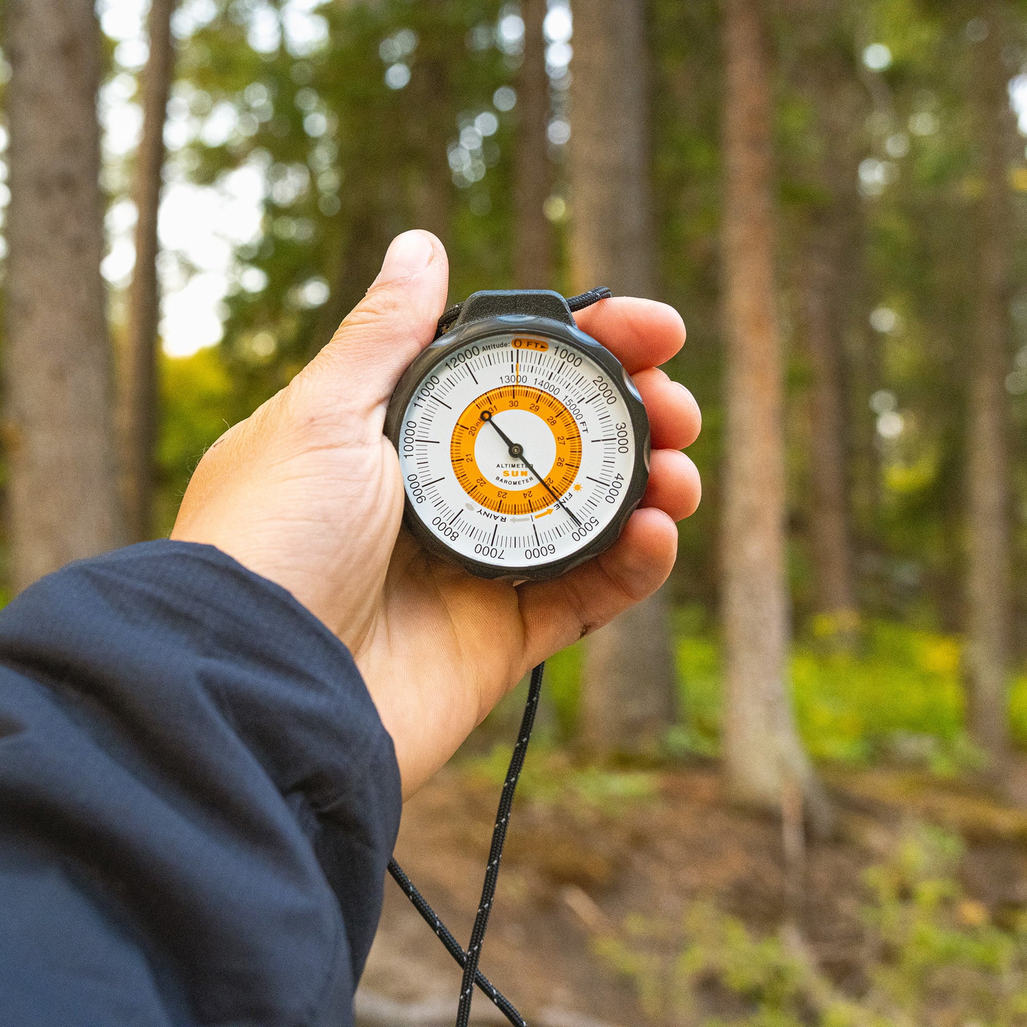 to Altimeter Company and Altimeter Lanyard Feet | Aluminum | Barometer Battery-Free Rugged with Altitude Reads Case and 0 - Reflective climate-Trend from Ascent Indicator Sun 15,000