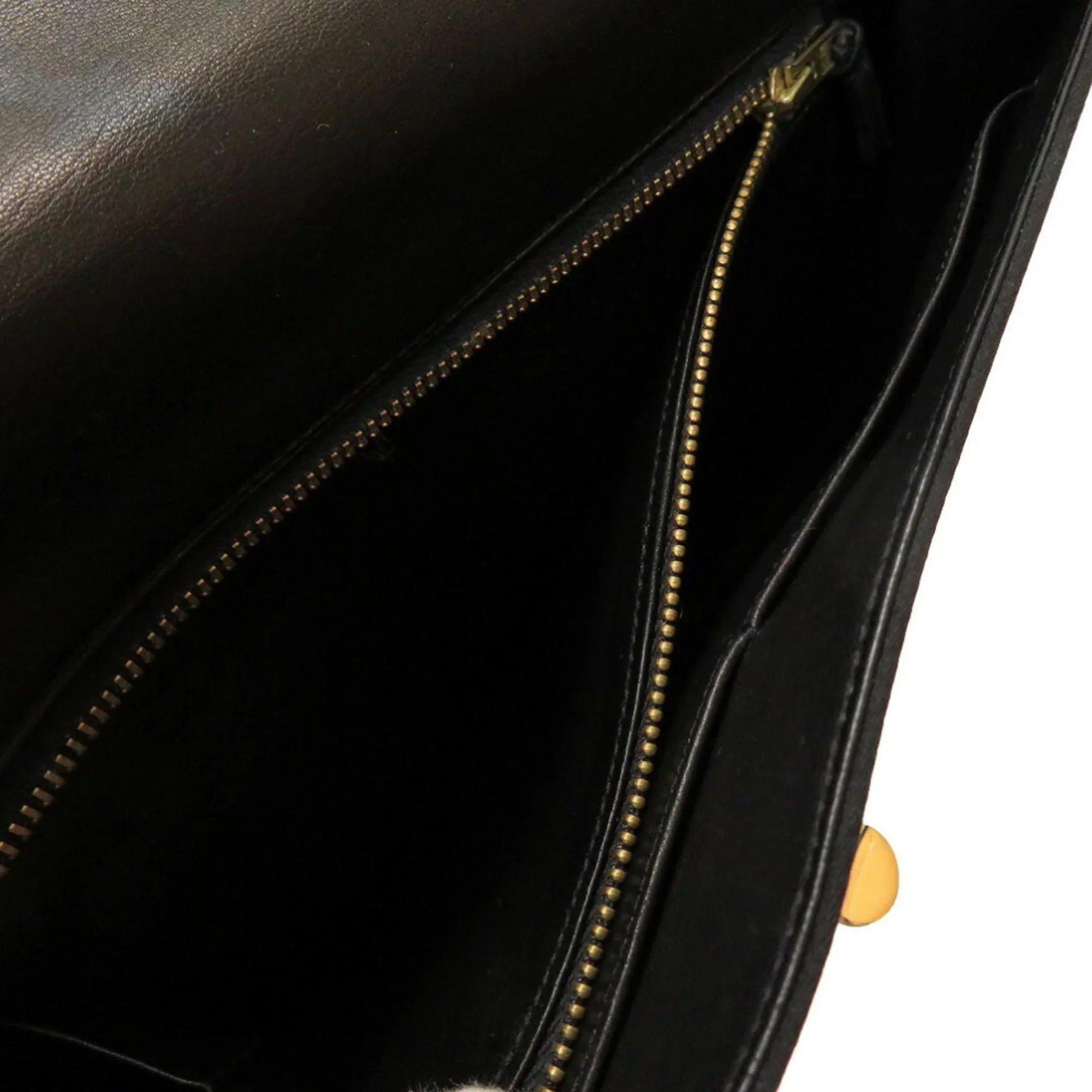 Cooktail Gold Bag Hermes 0034 Pre-Owned hardware Shoulder HERMES Black Satin (Good)
