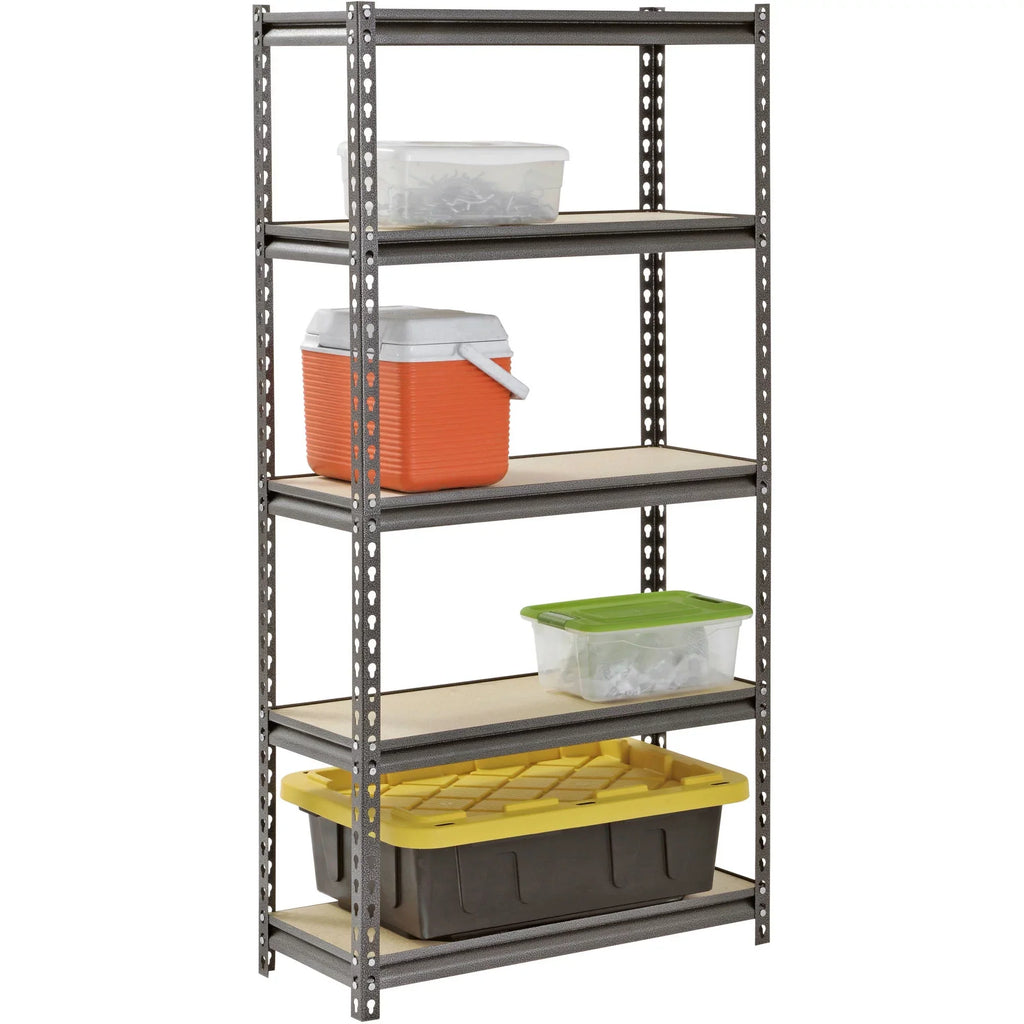 Capacity Steel 60"H lbs. Shelves, 30"W x per x 12"D Muscle 5-Shelf 500 Silver Rack Shelf; Freestanding