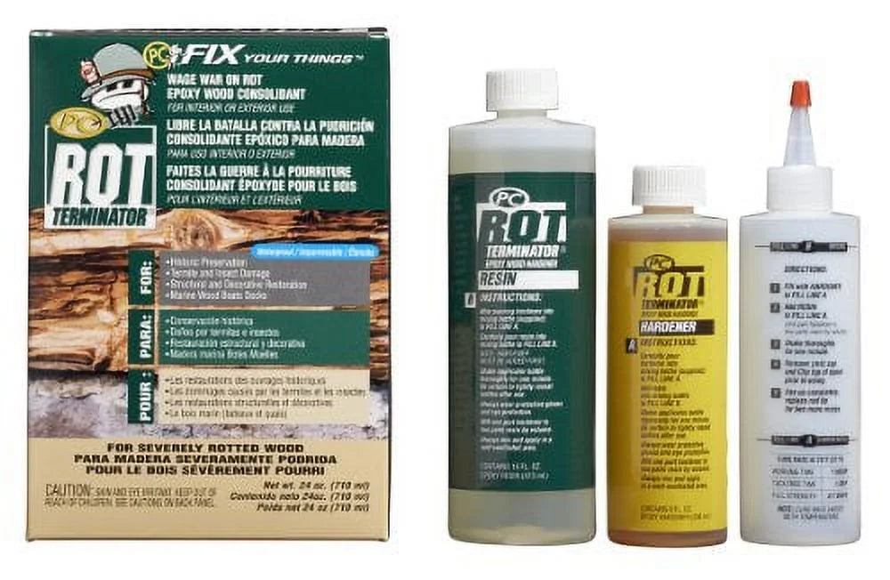 Terminator 24oz PC Epoxy in Bottles, Hardener, PC-Rot Products Two 240618 Wood Two-Part Amber