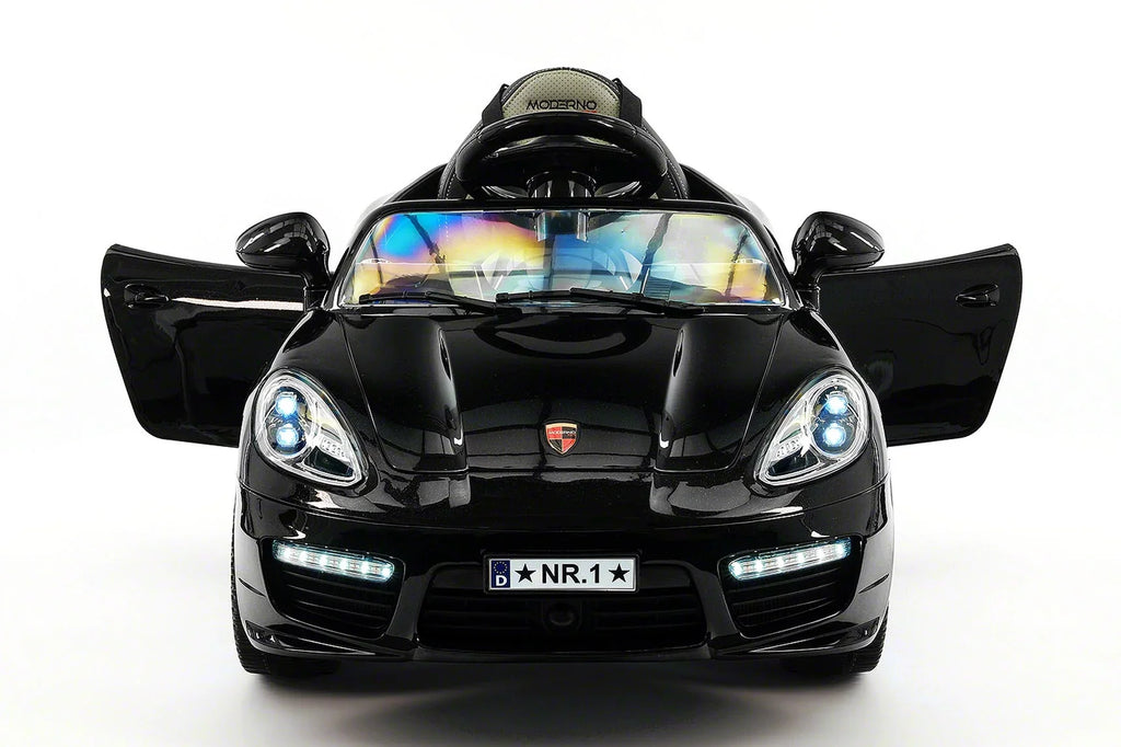 12V Ride-On R/C with Remote Kiddie Car | Metallic Electric Parental Roadster Kids Black