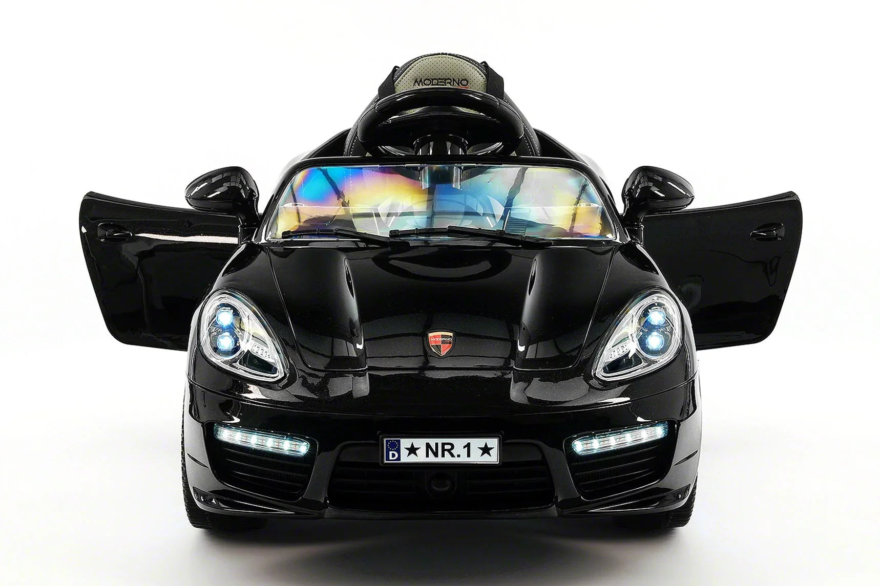12V Ride-On R/C with Remote Kiddie Car | Metallic Electric Parental Roadster Kids Black