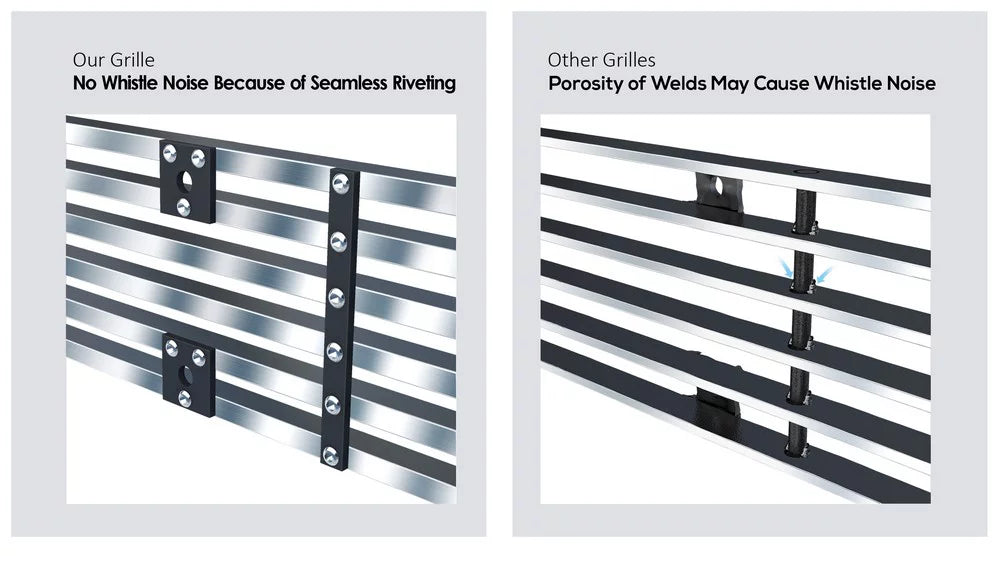 APS Bumper Premium Steel Compatible Horizontal N19-C83966T Grille Lower Stainless Tacoma Silver with Toyota Billet 2012-2015