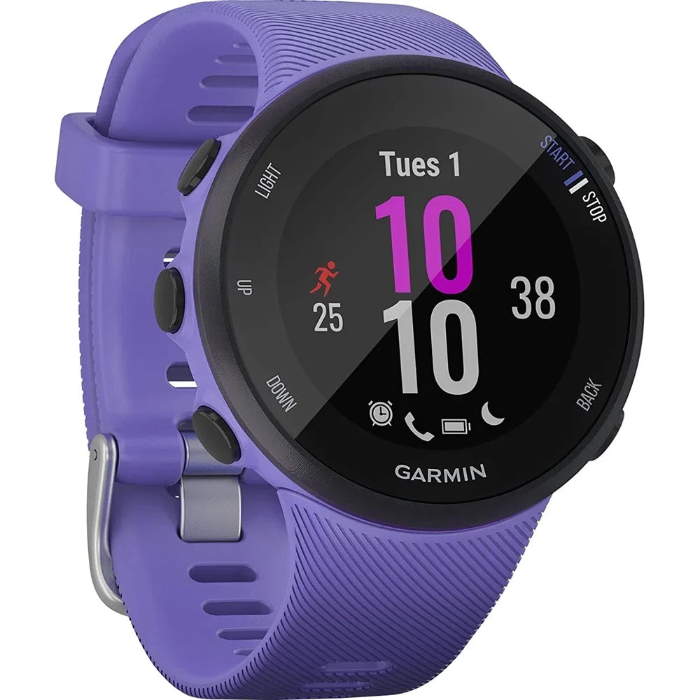 Smartwatch Bundle 45S - (WEYV, Heart 010-N2156-01 Suite Running GPS Yoga (Refurbished) (Iris) Vibes, Restored Fitness Rate Burn) Forerunner Monitor & Garmin With Daily Wellness