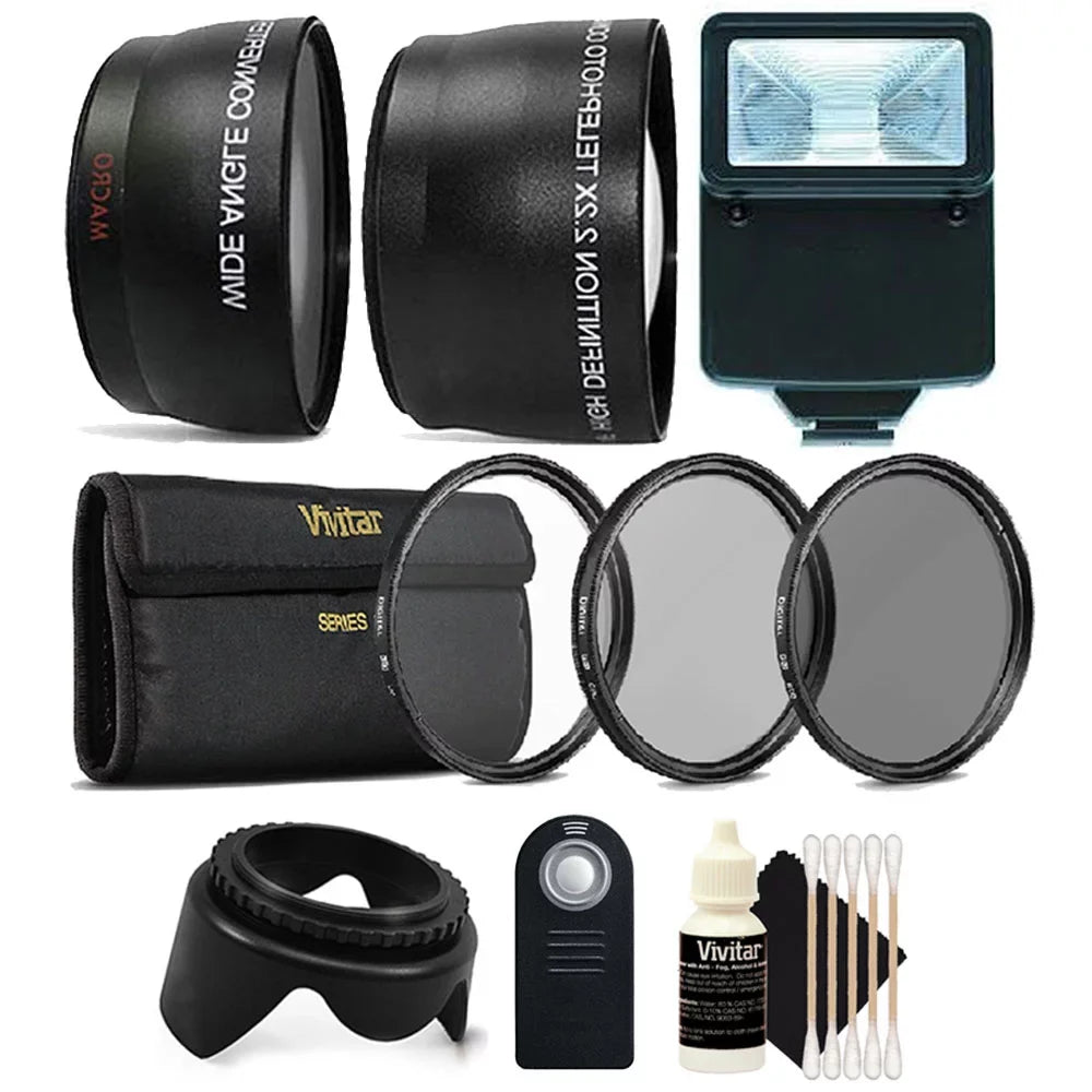 Lens CPL 650D Wide 750D 550D Canon 500D 58mm & 760D UV + Accessory Kit Angle ND 450D 600D Fisheye 400D + Telephoto for