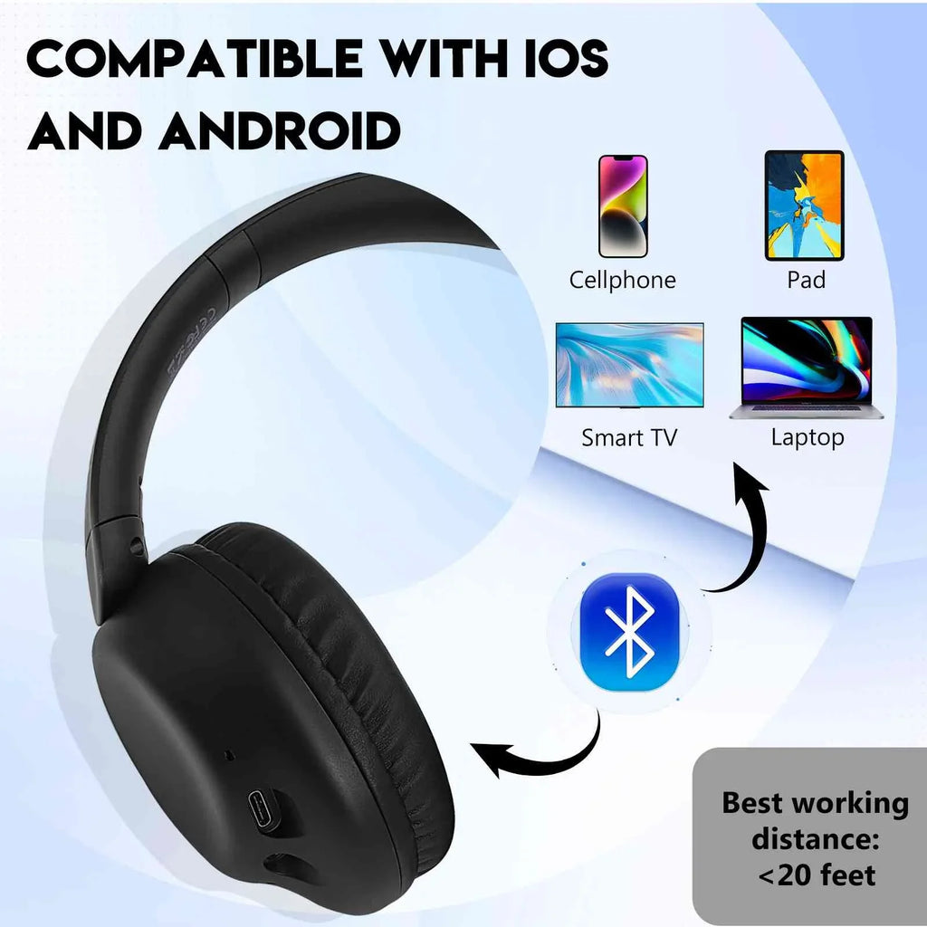 Comfort Call Audio, Wireless Stereo Support with Pro Deep High UrbanX Axon with Mic Headphones Superior Earphones The 30 UX35 5G for Voice ZTE Resolution Bluetooth Ear Bass, Over