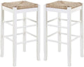 Stool Of Rush 2 Stationary White 29" In Square - Bar Set