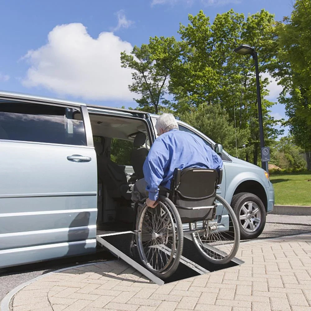 Portable Carrier 28" Aluminum 36" Ramp Mobility x Ktaxon Multifold 3FT Scooter Non-skid Wheelchair