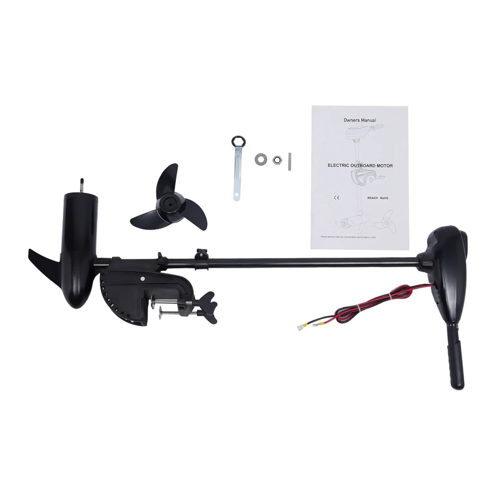Electric 12V Motor Motor Boat Fishing Outboard 80Lbs Engine 1.2HpThrust Trolling