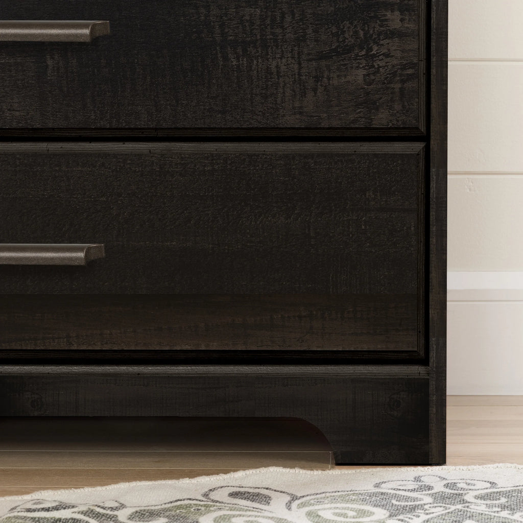 Black Shore Versa South Dresser 5-Drawers Traditional Rubbed