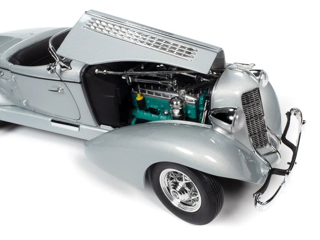 Haze World 1/18 by 1935 Gray 851 Speedster Diecast Car Auburn Auto Model
