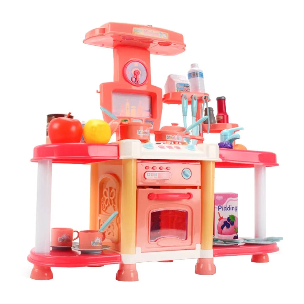 Play Abs Pool House And 1-3 Kitchen Toys Show Meal Sound Education For Puzzle Toddlers Children'S As Light Kitchen Electric Toy
