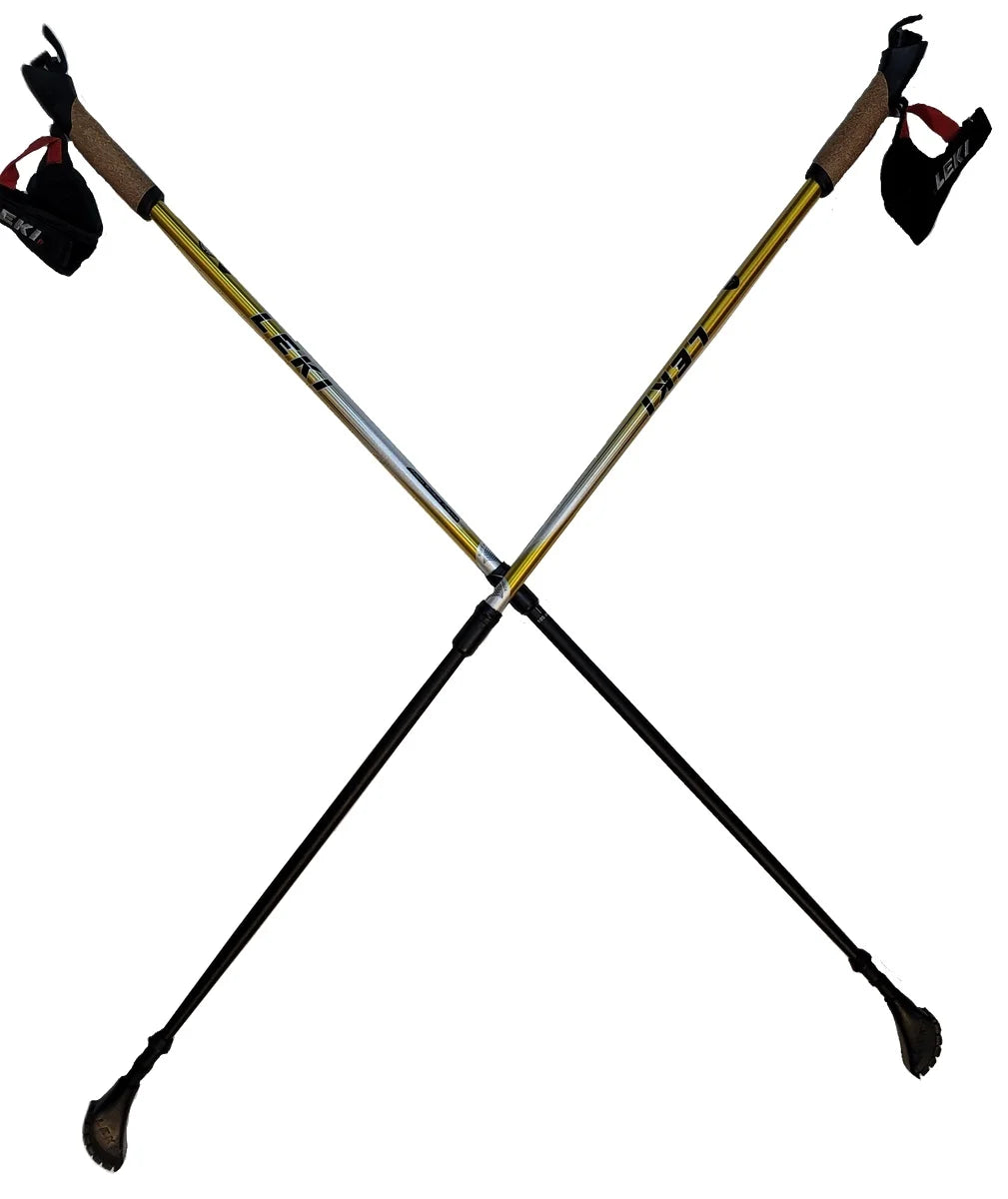 Trainer Nordic Walking Gold Grip LEKI Pole Trekking 105cm-135cm