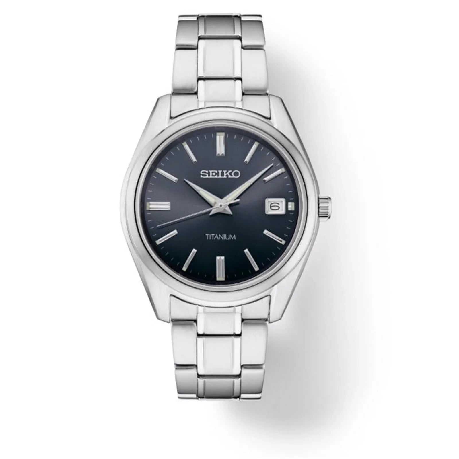 Blue Quartz Classic Titanium Seiko Grey Watch Dial SUR373 Men's