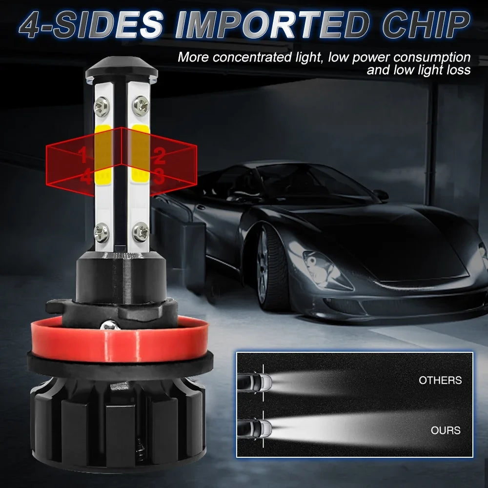LED 2017 Toyota 2018 2020 H11 H11 2016 BMZONCC Light 2019 Bulbs Fog for 2015 Combo Headlight 4Runner 2010-2014 9005