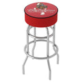 Bar Stool - Red Budweiser Swivel Clydesdale Padded