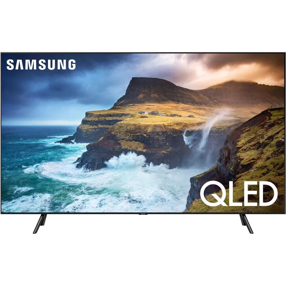 Flat QN65Q70RAFXZA Bundle HDMI Kit Q70 Screen Smart 65 and Wall 60W with Soundbar UHD Model Cable, QLED Surge Cleaner 2019 inch 2x 6-Outlet Mount Subwoofer, 4K with Adapter, TV